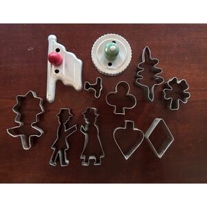 Unbranded Cookie Cutter Set Metal OS aluminum Good Vintage Farmhouse